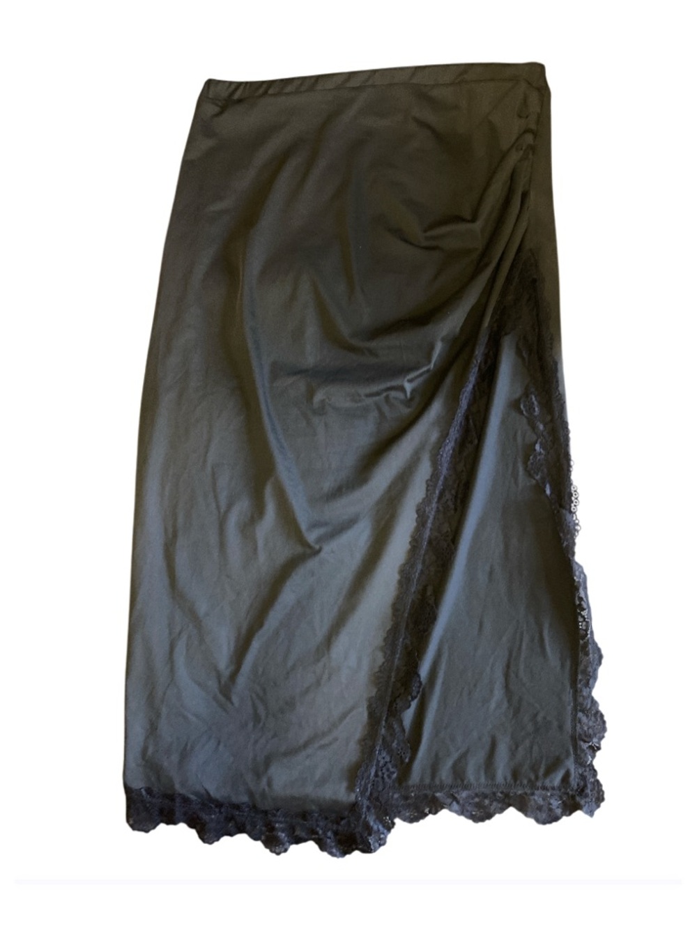 SHEIN • Black • Lace-Trim • Slip Skirt